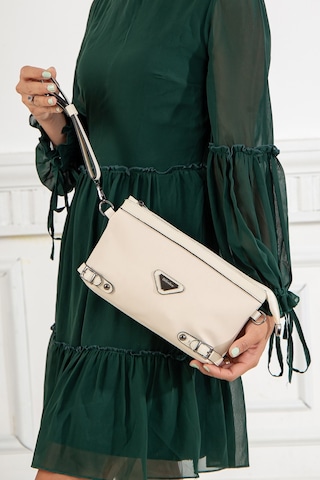 Saten Görünümlü Uzun Kısa Askılı Ten Kadın Portföy Çanta-1895 - Kadın Ten Rengi