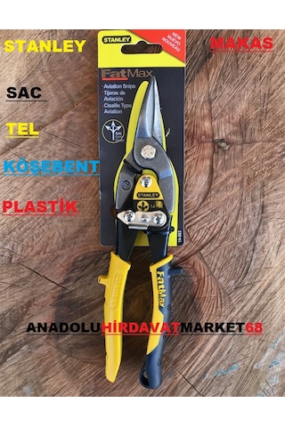 Stanley Sac Makası Alçıpan Köşebent Makası Kaporta Makası 250Mm