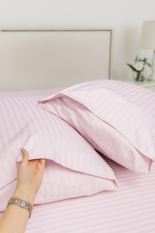 Tek Kişilik %100 Pamuk Saten Nevresim Seti Premium Seri 8 Renk Seçeneği 160x220 Pembe