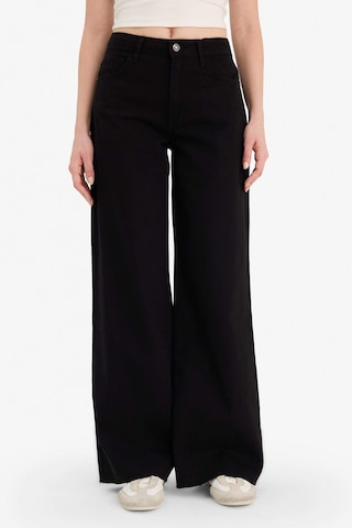 Defacto Wıde Leg Normal Bel Standart Boy Gabardin Pantolon E4381ax26spbk81 Siyah-bk81