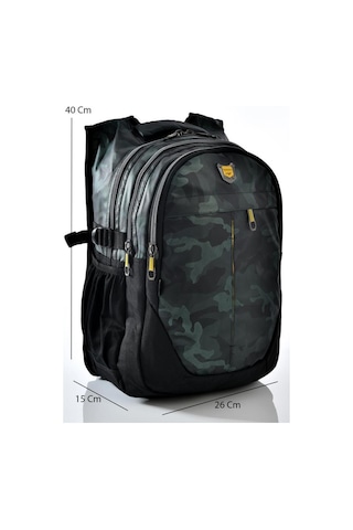 Relaxion Okul Sırt Çantası Yeşil Kamuflaj 2235