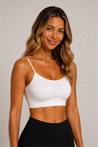 Pijamask Kadın İnce Askılı Crop Top Basic Esnek Büstiyer Atlet Çok Renkli