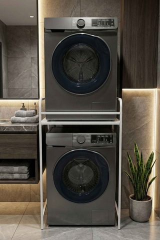 Çamaşır Makinesi Rafı Metal Beyaz 66 Cm Çok Renkli