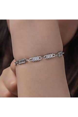 Casera's Gümüş Baget Taşlı Kadın Bileklik Csr2185204 Gümüş