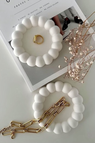 Bernami Mumluk Şamdanpinterest Bubble Dekoratif Tabak, Bardak Altlığı 2 Li Set Diğer