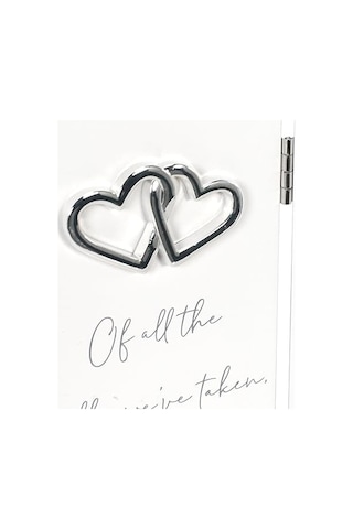 Malden Uluslararası Tasarımlar Düğün 4x6 Menteşeli Resim Çerçevesi Duygu Ve Metal Eklentisi Tüm Yürüyüşlerin En Sevdiğim Kalite Mdf Ahşap Beyaz