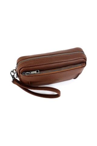 Erkek Taba Renk Lüks El Ve Bileklik Kemerli Portföy El Çantası Taba