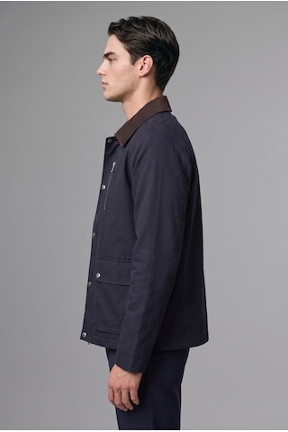 Defacto Regular Fit Polo Yaka Cepli Kadife Yaka Fermuarlı Astarlı Mont F0814ax26aunv91 Lacivert-nv91