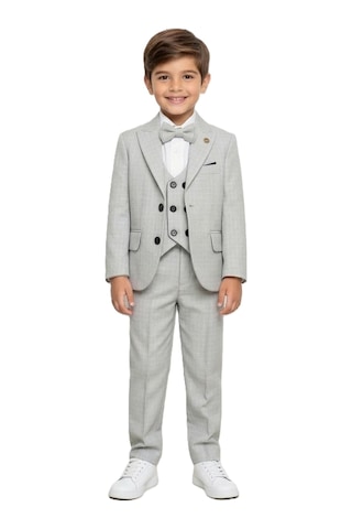 Mnk Baby & Kids Kiryos Erkek Çocuk Kareli Takım Elbise M00806 Gri
