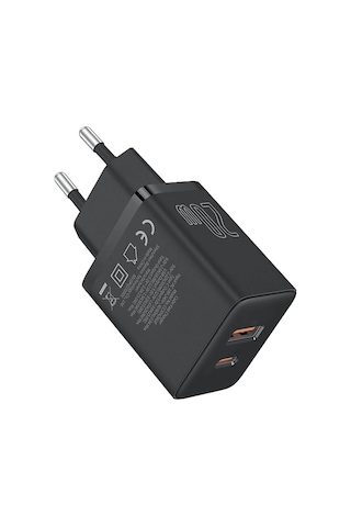 Baseus Cube C+u 20w Şarj Cihazı Siyah