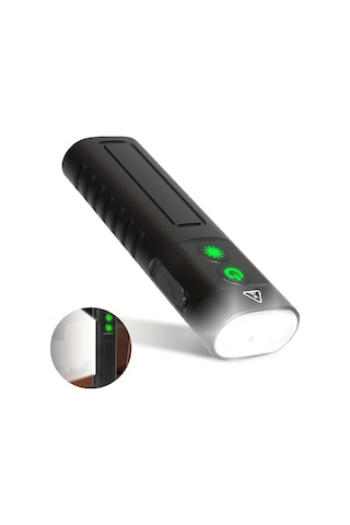 Brightnova Yeni Çok Fonksiyonlu 1pc Black Usb Şarj Edilebilir Cob Güçlü Yan Işık Bisiklet Farı Kampçı Işık Altın