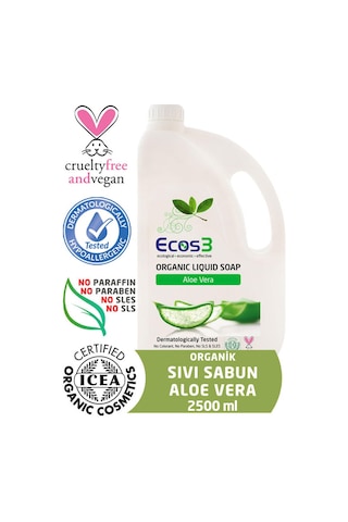 Ecos3 Aloe Vera Organik Sıvı Sabun 2500 ML