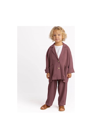 Cigit Keten Blazer Ceket 2-7 Yaş Mürdüm