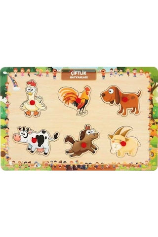 Maketçiniz Interaktif Tutmalı Puzzle Çiftlik Hayvanları