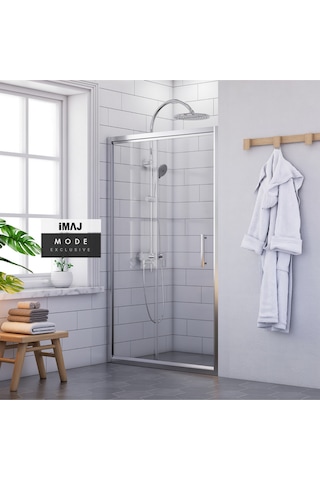 İmaj Banyo Mode İki Duvar Arası 1 Sabit 1 Sürgü Duşakabin Krom