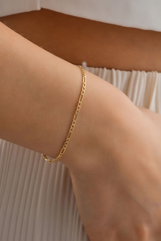 14 Ayar Altın Figaro Zincir Bileklik Sarı Altın