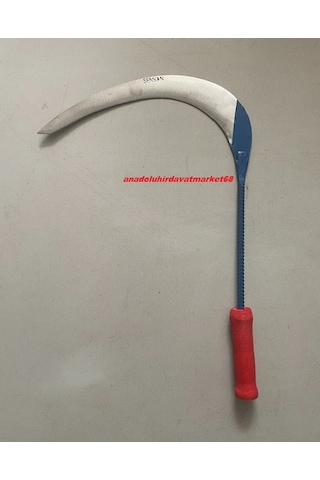 Sensan Çelik El Yapımı Dövme Orak Orta Boy Orak Ot Biçme Oragı 45cm