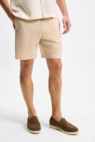 Grimelange TYRONE Erkek Beli Lastikli Arka Tek Cepli Relaxed Fit Bej Şort