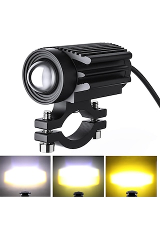 1 Adet Alüminyum Gövdeli Profesyonel Motosiklet / Atv Led Sis Farı - Kelepçeli