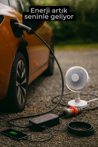 Bemis Pro Mobile 11-22KW - 8 Metre -Elektrikli Araç Taşınabilir Şarj Cihazı - Çanta ve Dönüştürücü