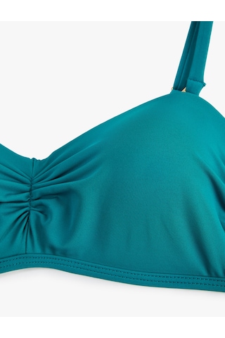 Koton Drapeli Çıkarılabilir Askılı Straplez Bikini Üstü Yeşil 6sak10147mm