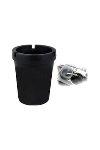 Mini Kokusuz Sert Plastik Oto Araba Küllük Siyah
