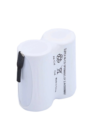2000mah 2.4v Nicd 2 Li Yanyana Şarjlı Süpürge Pili