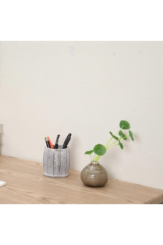 Ganzhoushop 2x/set Kalem Saklama Düzenleyici Şık Ahşap Kalemlik Ofis Masası Düzenleyici Makyaj Fırçası Saklama Kutusu Kalemlik Hediye Beyazretro