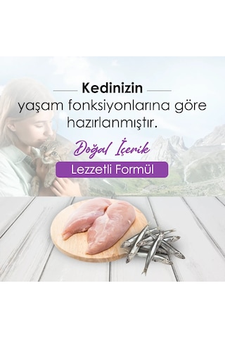 CatPlus Tavuklu ve Hamsili Kısırlaştırılmış Yetişkin Kedi Maması 15 KG