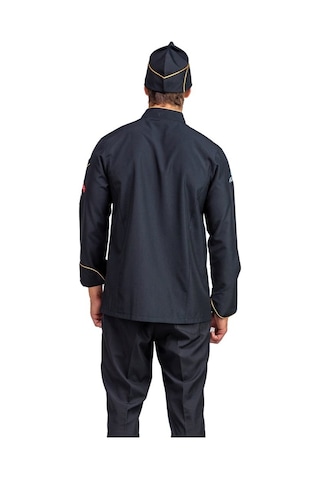 Erkek Aşçı Ceket 01 - Siyah-sarı Biye-6967