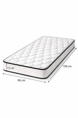 Kidy Woody Tek Kişilik Ortopedik Sünger Yatak 90x190 Cm 15 Cm Yükseklik Rollpack Paket 90 X 190
