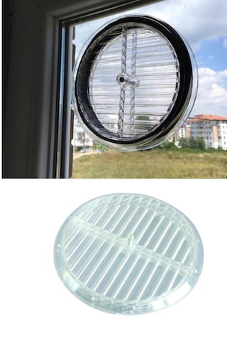 Doğalgaz Kombi Havalandırma Yuvarlak Mutfak Cam Menfezi Şeffaf 18 Cm Hava Akış Kanalı Güvenlik