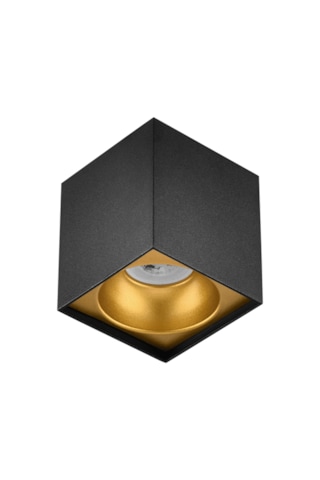 Sıva Üstü Led Spot Kare Siyah Gold 5w
