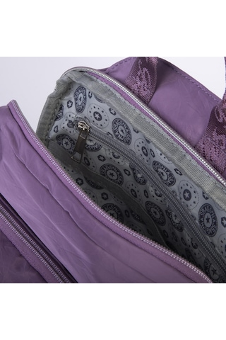 Nas Bag Kadın Çok Gözlü Su Geçirmez Water Proof Ultra Hafif Sırt Çantası Mor