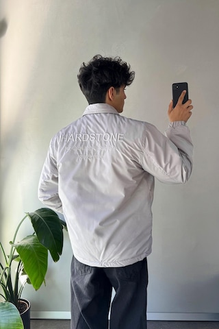 Flaw Hardstone Nakışlı Oversize Ceket Gri Gri
