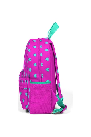 Coral High Kids Pembe Kalp Desenli İki Bölmeli Yuva Sırt Çantası