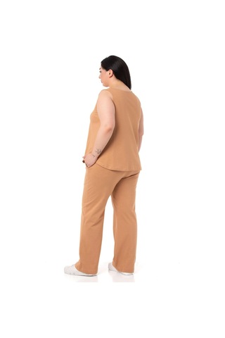 Büyük Beden Penye Vizon Eşofman Takımı-vizon Vizon