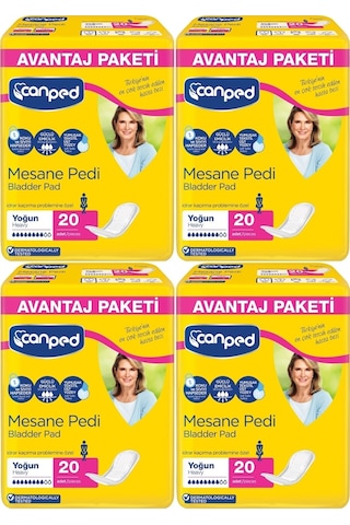 Canped Mesane Pedi Avantaj Paketi Yoğun Büyük Boy L 20'Li x 4 80 Adet Canped Mesane Pedi Avantaj Paketi Yoğun Büyük Boy L 20'Li x 4 80 Adet