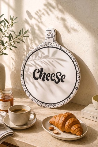 Cheese Keraart Peynir Sunum Tabağı 26 Cm Çok Renkli
