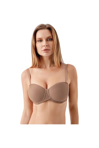 New Bra 347057 Kadın Dolgusuz Straplez Basic Desteksiz C Cup Sütyen Çok Renkli