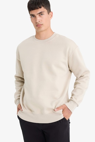 Defacto Relax Fit Bisiklet Yaka Kalın Basic Düz Sweatshirt T5139az25aubg735 Bej