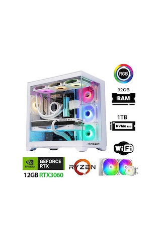 Xaser Sword X80 R7-5700X 32 GB 1 TB SSD 12 GB RTX3060 Masaüstü Oyuncu Bilgisayarı