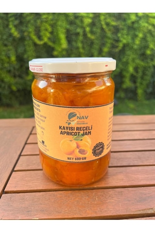 Nav Kayısı Reçeli Ev Yapımı Katkısız Koruyucusuz Cam Kavanozda