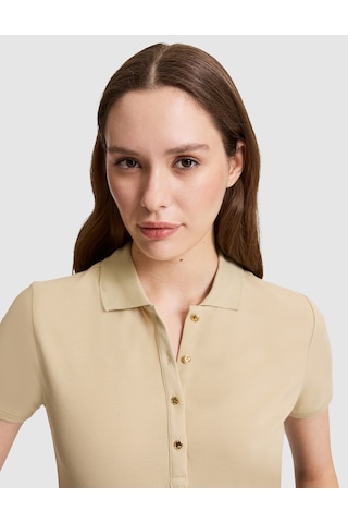 Pierre Cardin Kadın Bej Tişört Basic 50325456-vr011