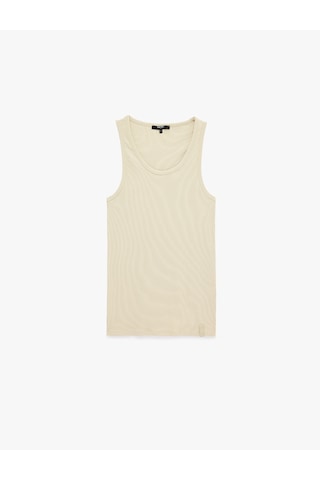 Koton Kolsuz Pamuklu Bisiklet Yaka Slim Fit Atlet Bej 6sam30001mk Ekru