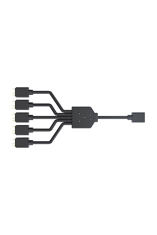 Cooler Master 1 İla 5 3pın 5 V Rgb Fan Adaptör Kablosu Comter Kasa Fan Bağlantı Kablosu Uyumlu Argb Msı Asus İçin