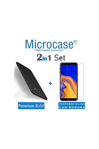 Samsung Uyumlu Galaxy J4 Plus Premium Matte Silikon Kilif + Ekran Koruma 296383586 - Seçenek / Renk-Ekran Koruma-Kirmizi-Tempered Glass Istemiyorum