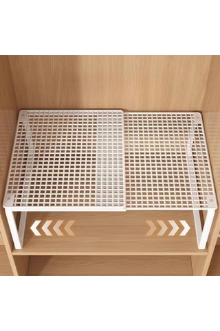 Willowhaven Beyaz Büyük Boy Katlanır Gardırop Düzenleyici Ayarlanabilir Raf