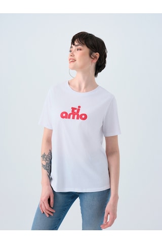 Kadın T-shirt Lf2039133 Whıte Beyaz