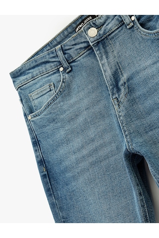 Koton Pamuklu Normal Bel Slim Fit Jean Pantolon - Brad Jean Orta İndigo 7wam40005nd